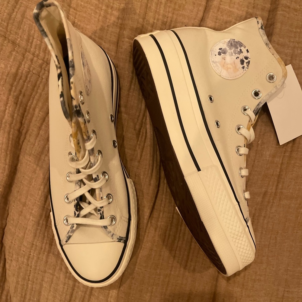 Converse hi lift high top platform sneaker watercolor
